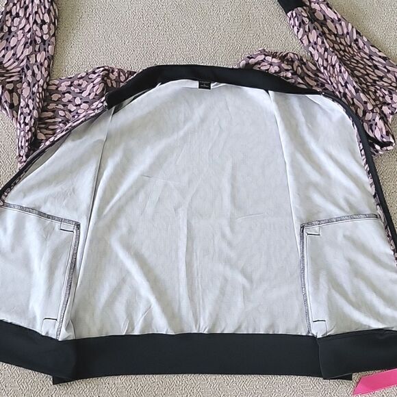 Skechers Cheetah Animal Print Pink Black Lightweight Jacket - Size Large - Picture 8 of 16